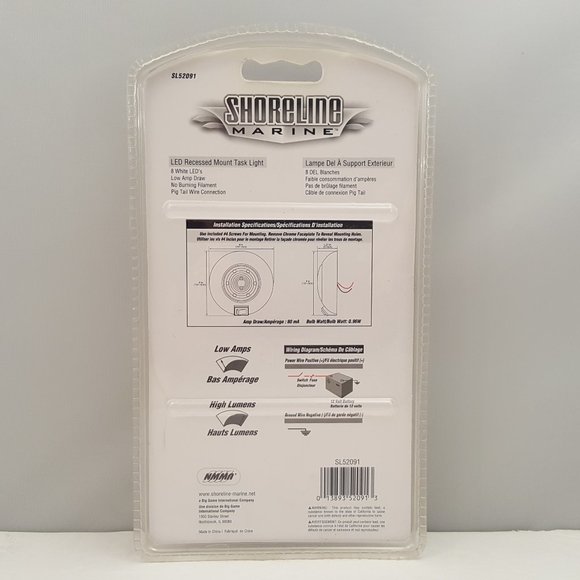 SHORELINE MARINE LED Surface Recessed Mount White Accent Task Light 12V SL52091 - Picture 2 of 6